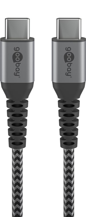 Goobay USB-C ™ to USB-C ™ Textile Cable with Metal Plugs 2 m