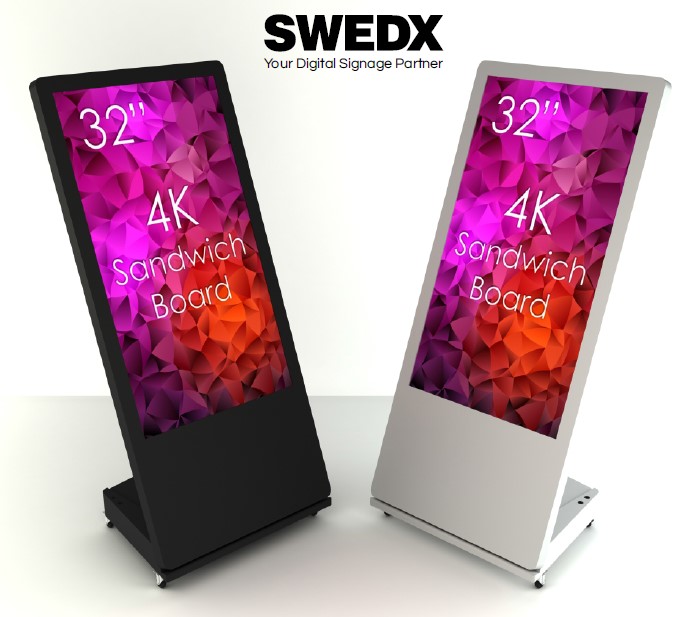 SWEDX 32" Sandwich Board - Black / 4K in 4K out