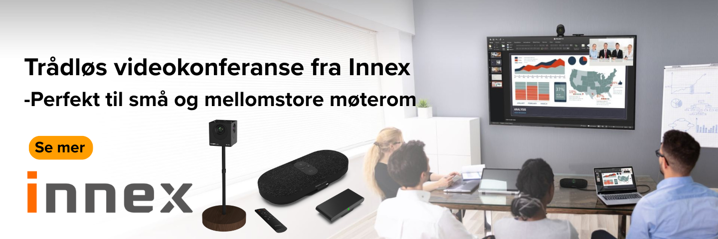 Trådløs videokonferanse fra Innex