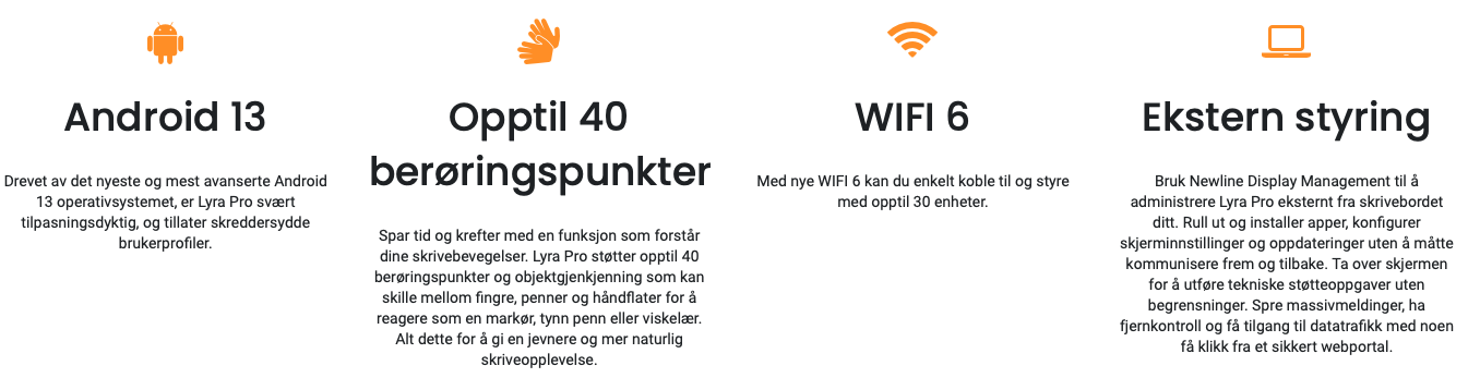 Newline LyraPro sine attributter lyraPro attributter