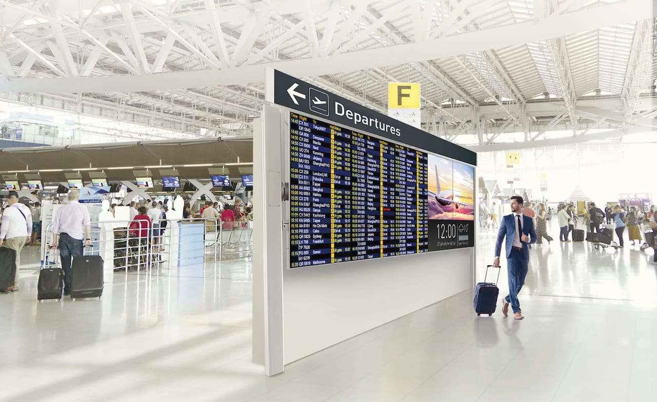 Digitale overflater for veibeskrivelse og wayfinding Digitale skilt som wayfindiing
