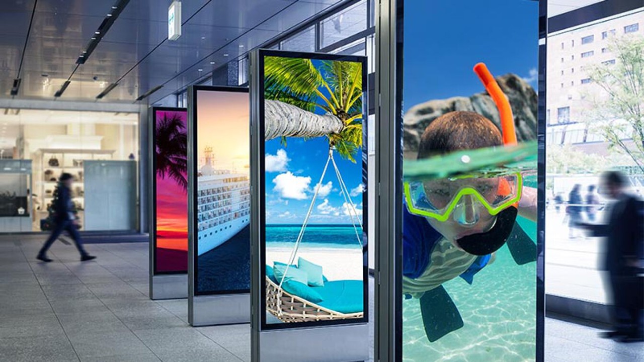 Digitale skilt til untendørs og innendørs bruk Digital skilting