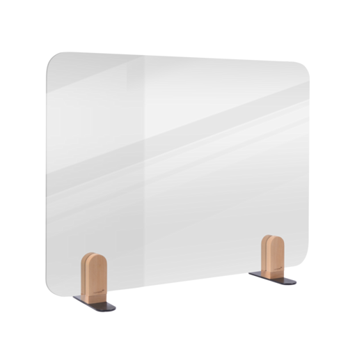 ELEMENTS desk divider transparant 60x80cm holders