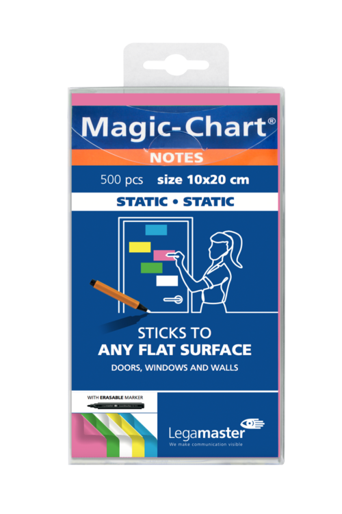 Magic-Chart notes 10x20cm assorted 500pcs