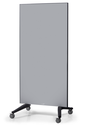 mobile glassboard 90x175cm grey