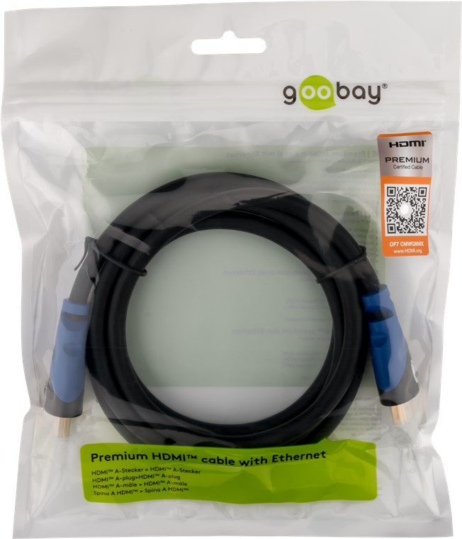 Premium High Speed HDMI®/™ Cable with Ethernet, 3m
