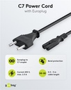 Tilkoblingskabel Europlugg, 5 m, sort