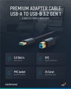 USB-A to USB-B 3.0 Adapter Cable