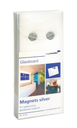 glassboard magnet silver 6pcs