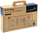 WOODEN whiteboard accessory set 17-piece