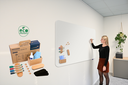 WOODEN whiteboard accessory set 17-piece