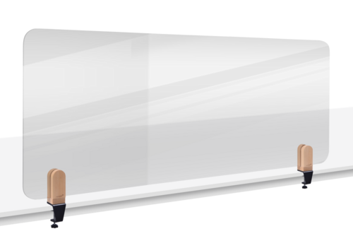 ELEMENTS Bordskjerm 60x80cm Transparent, med beslag