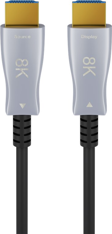 Goobay Optisk hybridkabel 8K HDMI 2.1 med ethernet(AOC) 50 m