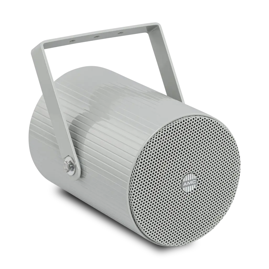 AMC PRO SPM 20 Projektorhøyttaler IP 55 Hvit 20W 10W 5W@100V 130° konisk spredning Aluminium 