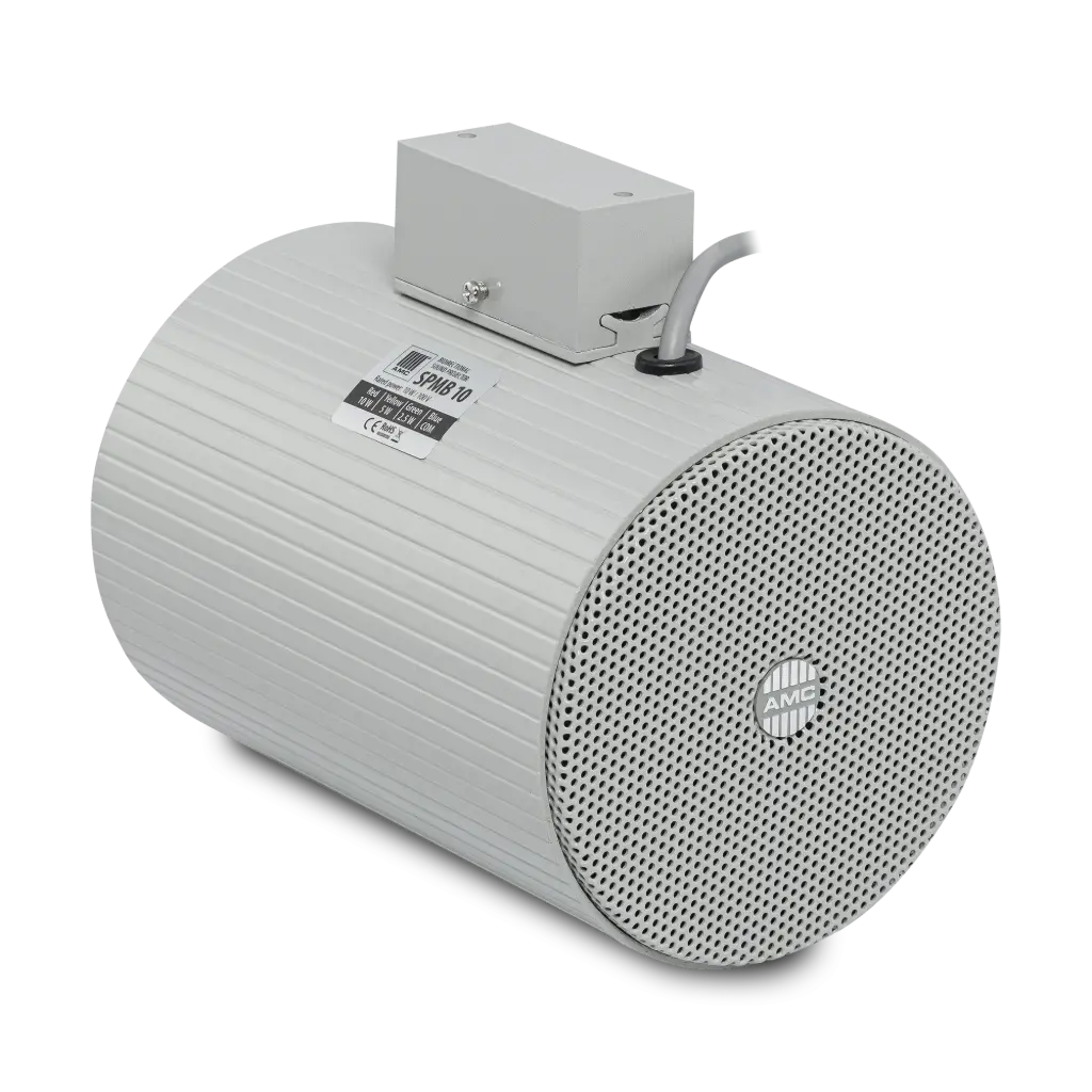 AMC PRO SPMB 10 Bi-direktiv Projektorhøyttaler Hvit IP55 10W 5W 2,5W@100V 90° konisk spredning Aluminium