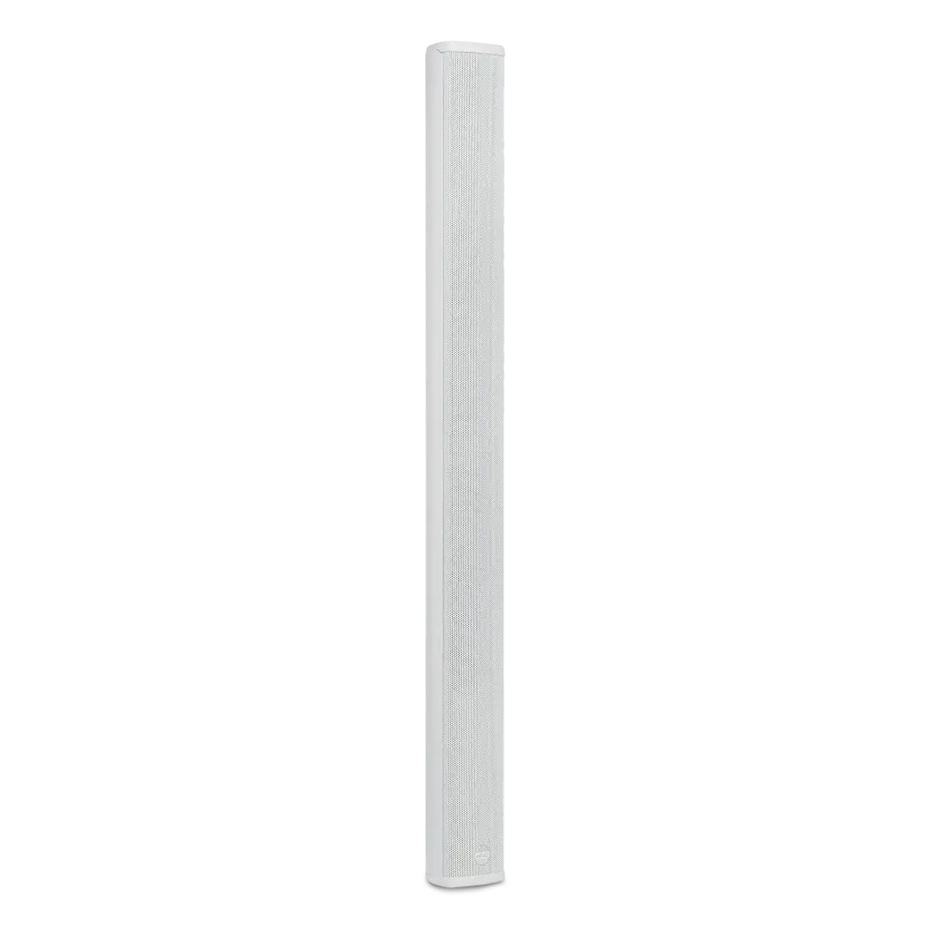 AMC PRO COM SLIM 50 Søylehøyttaler Hvit IP55 50W 25W 12,5W@100V 50W@20Ω 10 x 2" + 1" Brakett