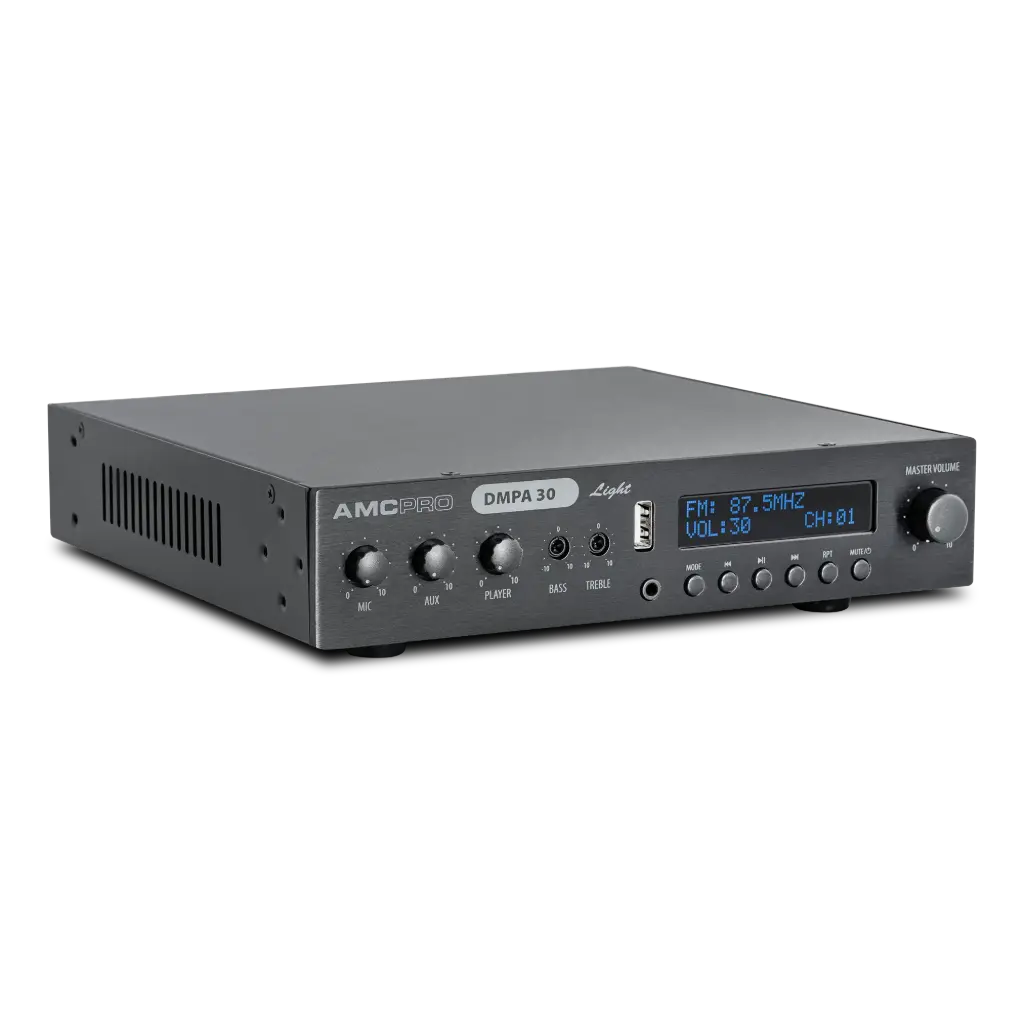 AMC PRO DMPA 30 Light Media spiller og Forsterker 30W@100V + 2 Ohm
