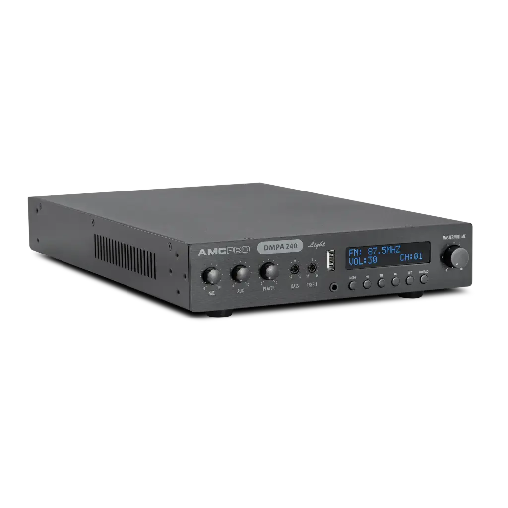 AMC PRO DMPA 240 Light Media spiller og Forsterker 240W@100V + 2 Ohm