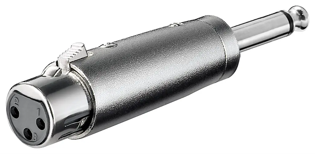 Goobay XLRfm - 6,3mm 2 pol Plugg overgang