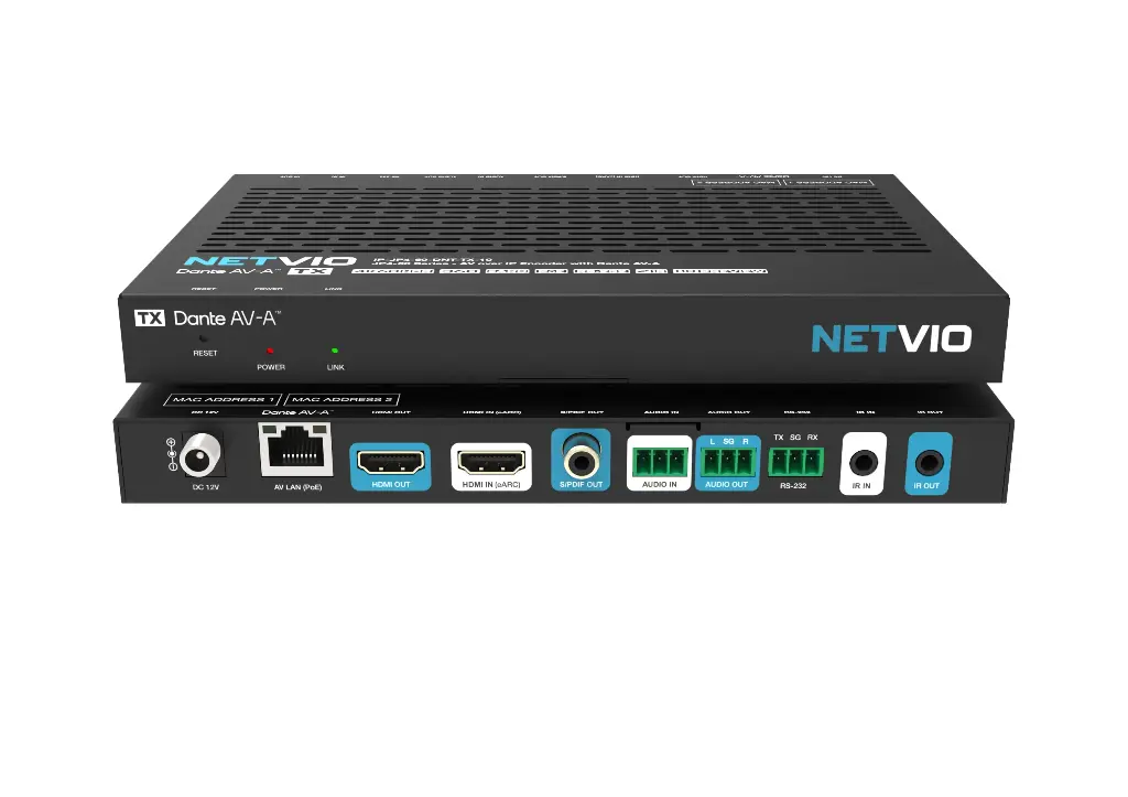 Netvio JP4-60-DNT 1G AVoIP 4K@60hz Dante AV-A Encoder