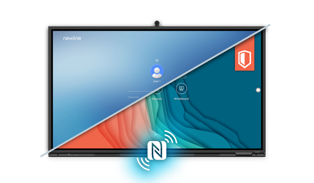 Newline Elara Pro Interaktiv skjerm, NFC, Kamera, Mikrofoner
