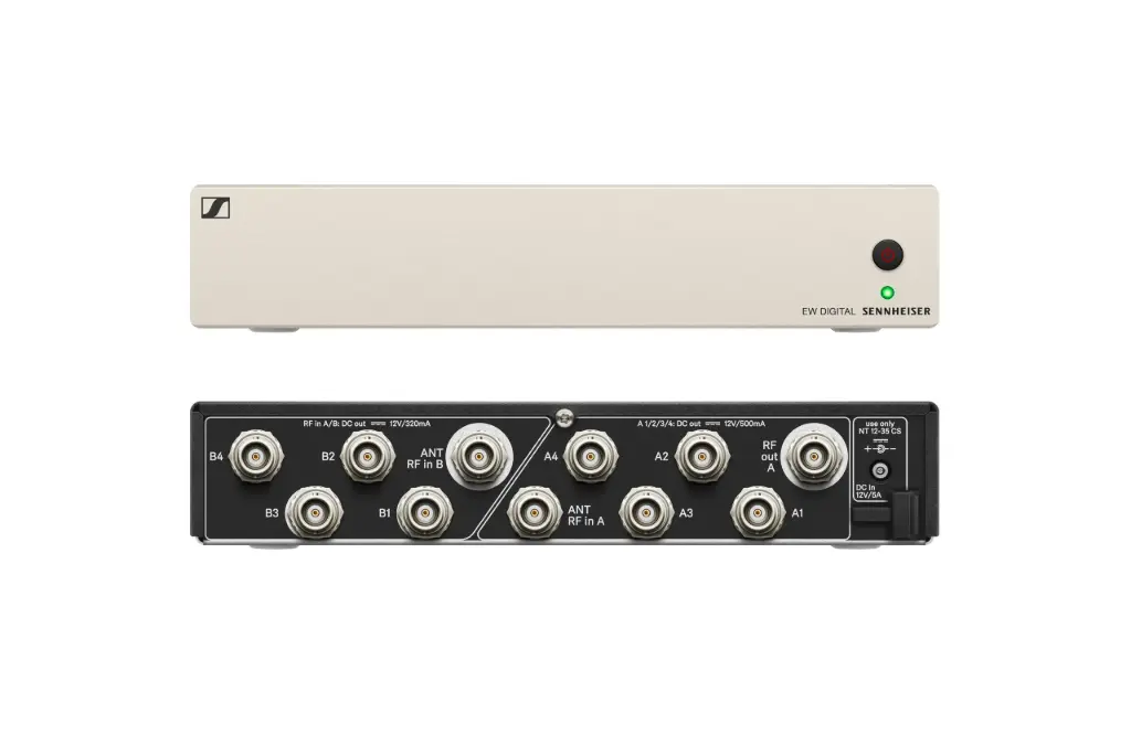 Sennheiser EW-D ASA (Q-R-S) Aktiv antennesplitter 4 mottakere Dual 1:4 Kaskaderbar 407- 706MHz