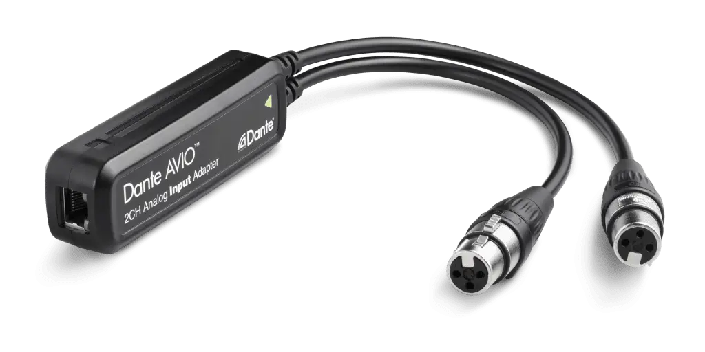 Audinate Dante AVIO 2xAI 2 x Analog inn 2 x XLRfm Hun- Dante inn