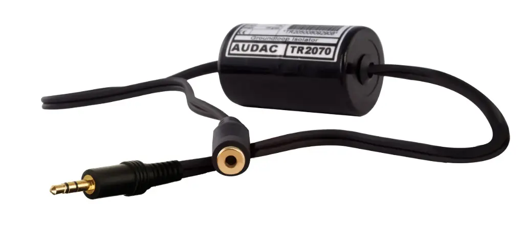 Audac TR2070, Skilletrafo Passiv 3,5mm Jack - 3,5mm Jack Hun