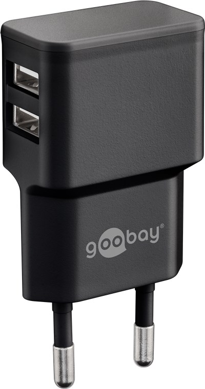 Goobay Dual USB Charger (12 W) Black