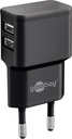 Goobay Dual USB Charger (12 W) Black