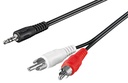 Goobay Audio Cable AUX Adapter, 3.5 mm Male to Stereo RCA Male