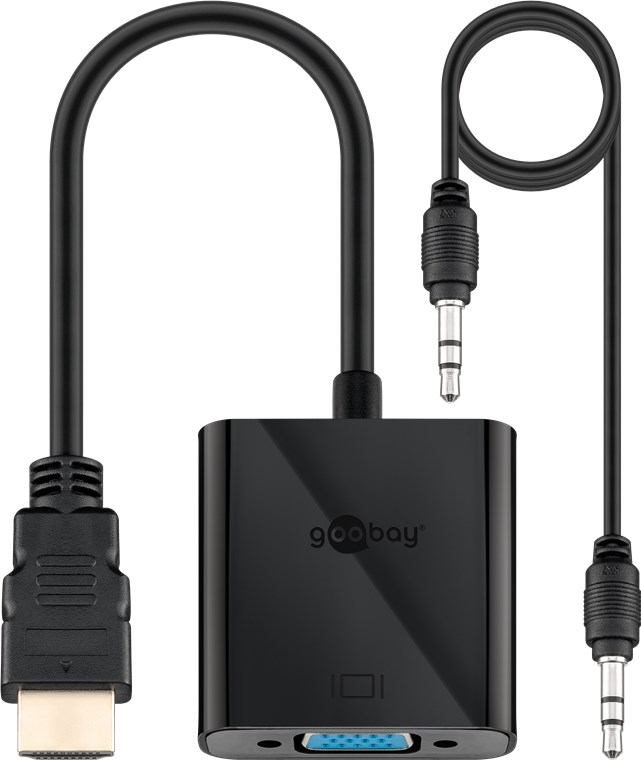 Goobay HDMI™/VGA Adapter, nickel-plated