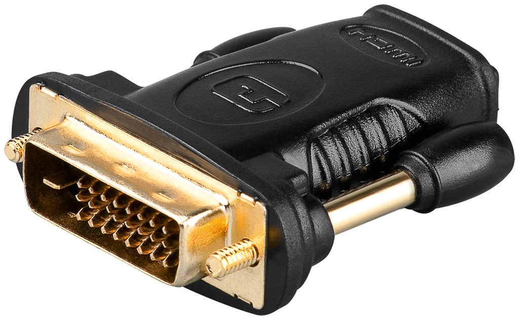 Goobay HDMI™/DVI-D Adapter, gold-plated