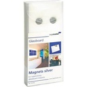 Legamaster glassboard magnet silver 6pcs