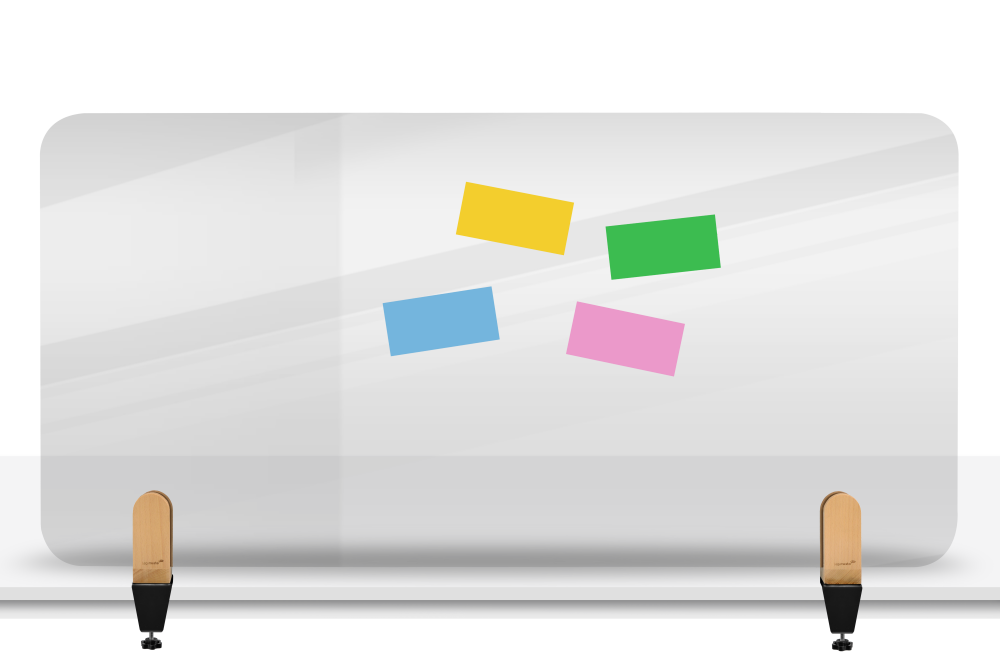 Legamaster ELEMENTS Bordskjerm 60x120cm Transparrang (Valgfritt feste)