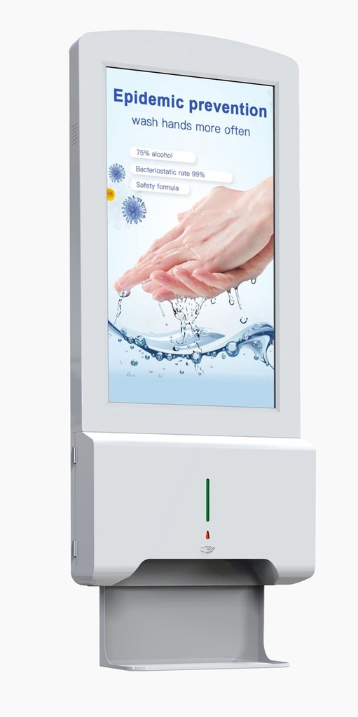 Saga PY22 21.5" digitalt skilt med berøringsfri håndispenser for sprit