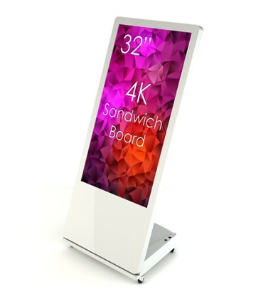 Saga Sandwichboard 32'' 4k, Hvit