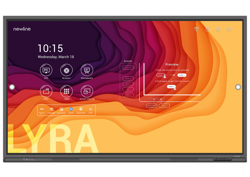 Lyra Interactive Monitor, 4K, 65"