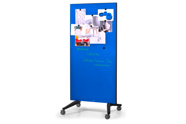Legamaster mobile glassboard 90x175cm blue