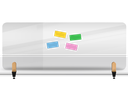Legamaster ELEMENTS Bordskjerm 60x160cm Transparent, med beslag