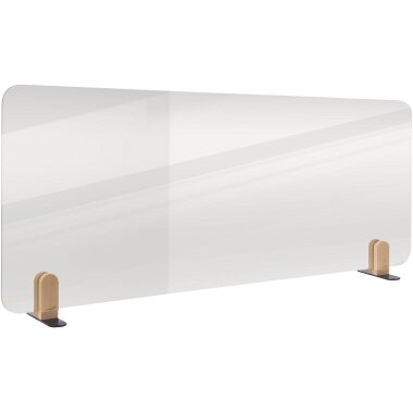 Legamaster ELEMENTS desk divider transparant 60x160cm holders