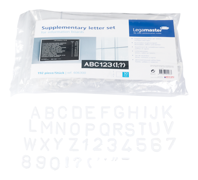 Legamaster Supplementary character set 30mm 192pcs